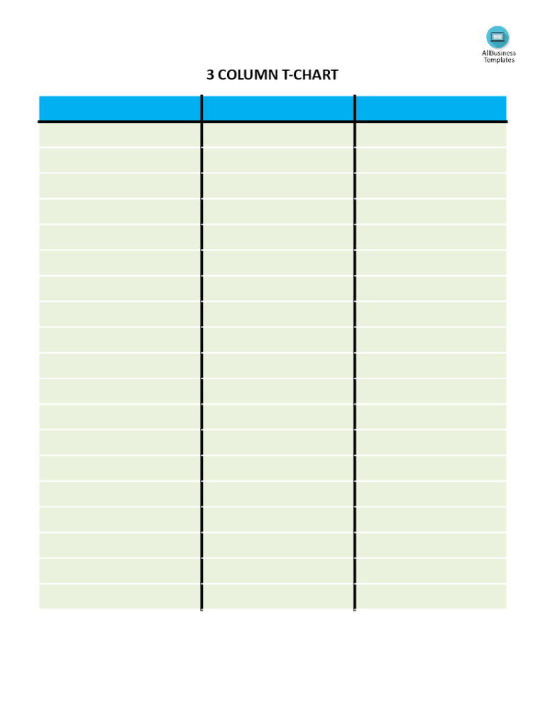 3 Column Word Template