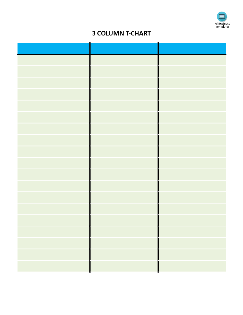 Télécharger Gratuit T Chart With 3 Columns Regarding 3 Column Word Template