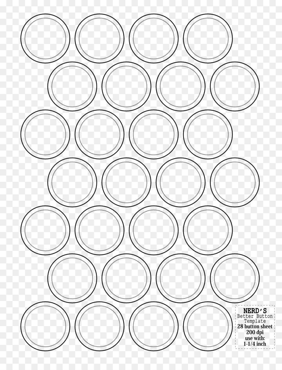 Template Circle Png Download - 1700*2200 - Free Transparent In Button Template For Word