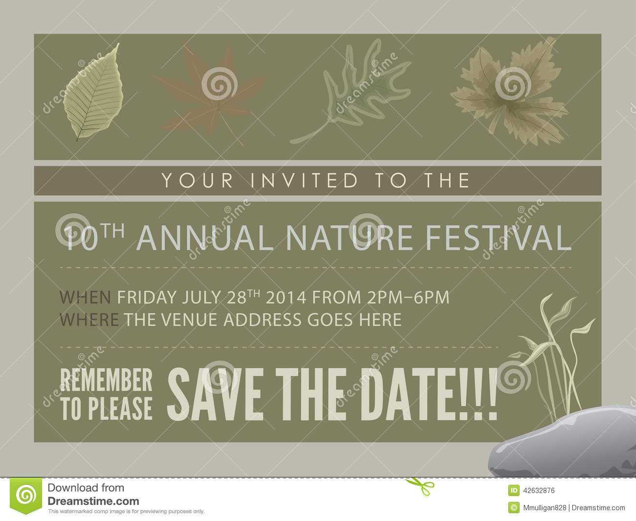 Template Event Flyer Or Save The Date Card Stock For Save The Date Templates Word