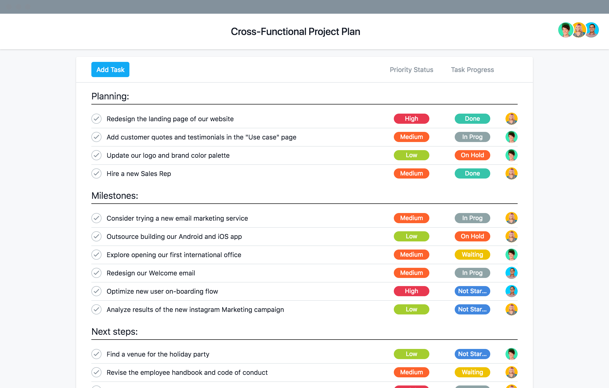Template For Creating A Project Plan · Asana Pertaining To Project Status Report Email Template