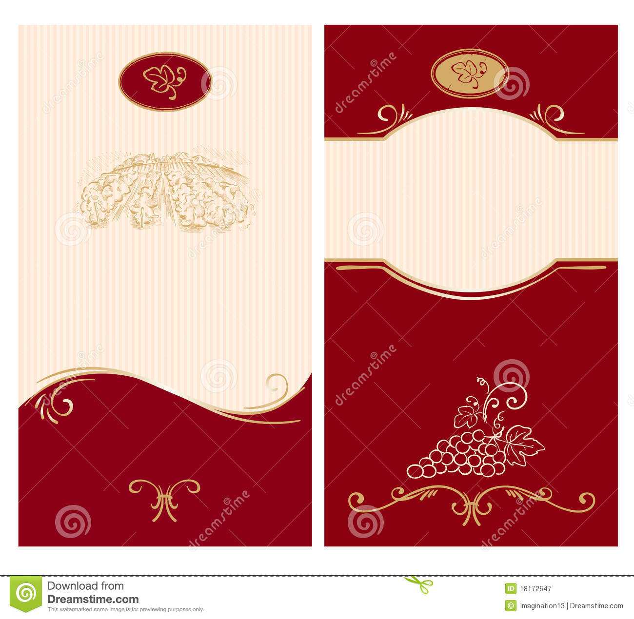 Template For Wine Labels Stock Vector. Illustration Of Intended For Blank Wine Label Template