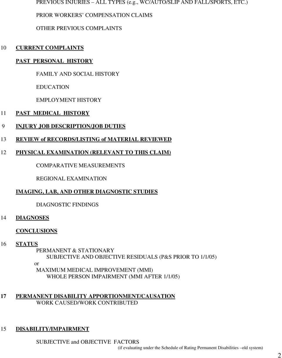 Template Medical Legal Report  Workers Compensation – Pdf For Medical Legal Report Template