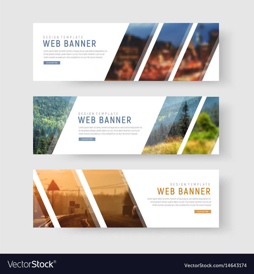 Template Of White Web Banners With Diagonal Inside Free Online Banner Templates