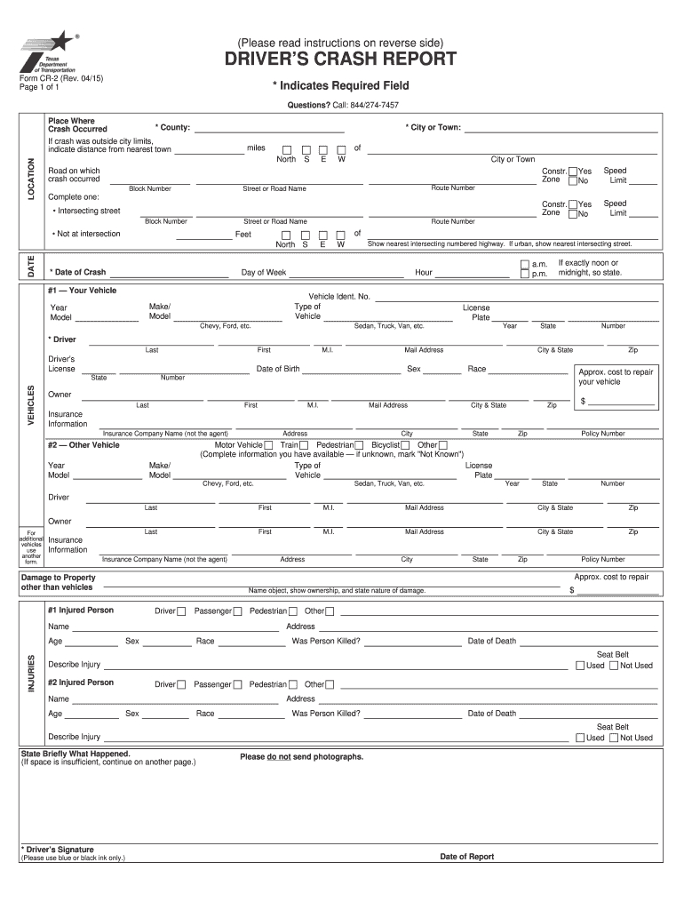 Texas Blue Form – Fill Out And Sign Printable Pdf Template | Signnow Inside Vehicle Accident Report Template