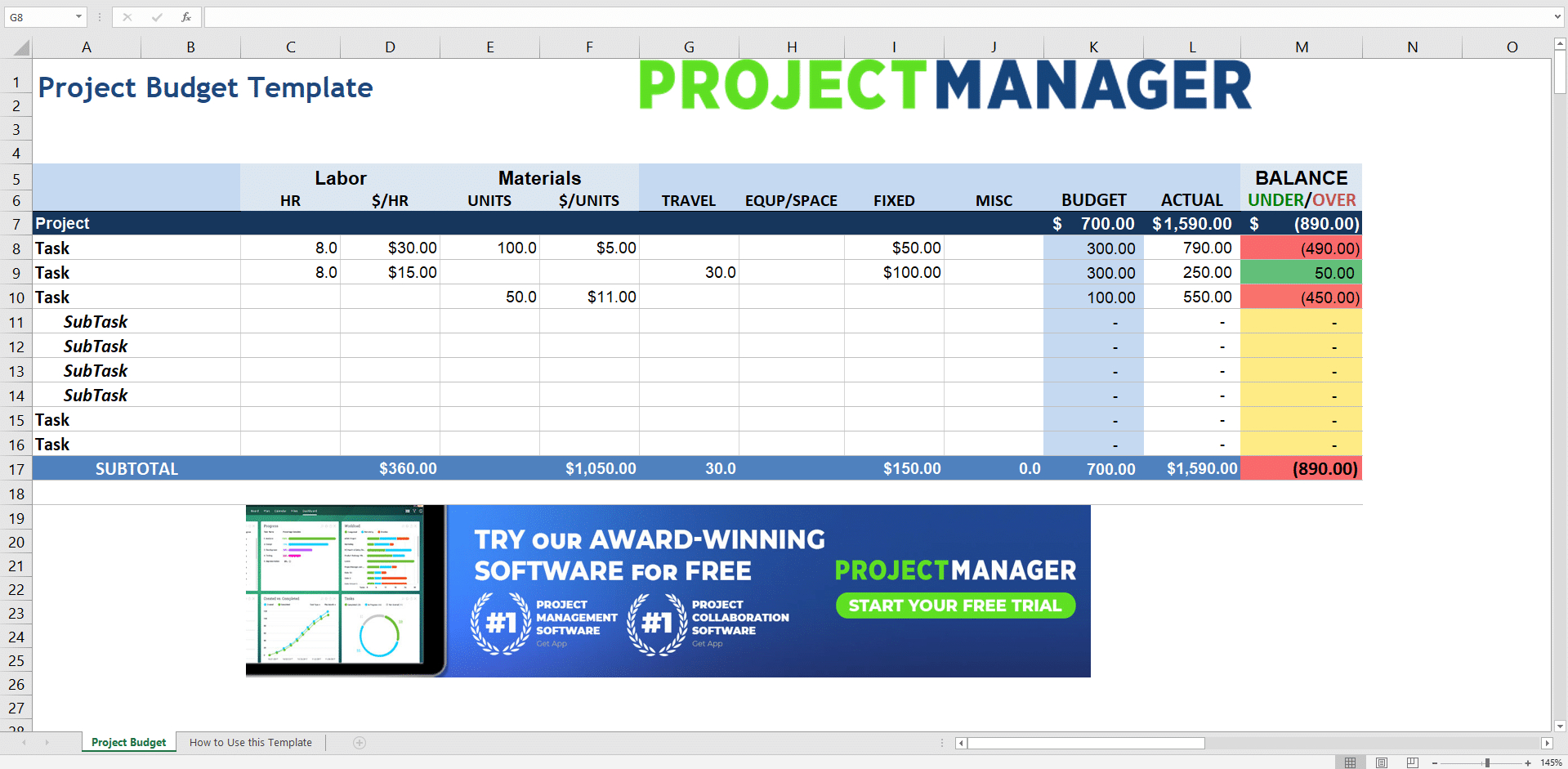 The 7 Best Project Management Templates For Excel (2019) For Project Status Report Template Excel Download Filetype Xls