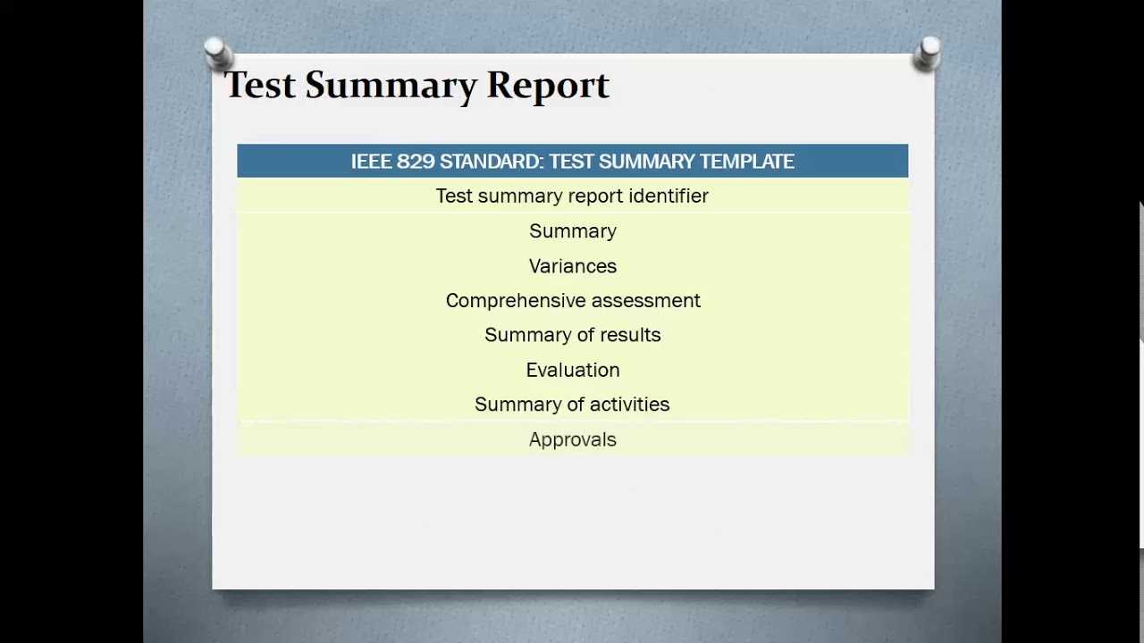 The Test Summary Report | Qa Platforms Throughout Evaluation Summary Report Template