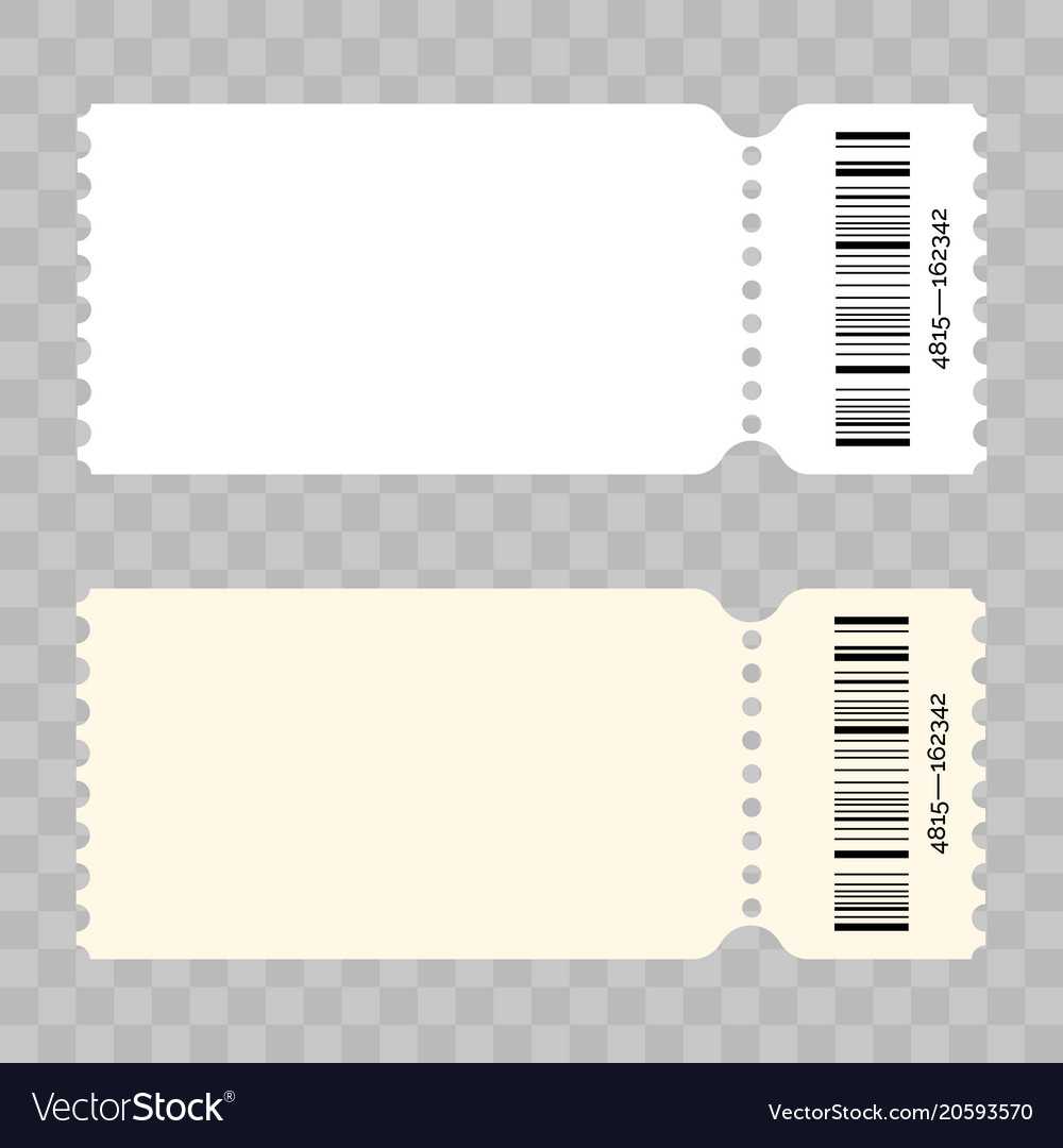 Ticket Blank Modern White Template Regarding Blank Admission Ticket Template