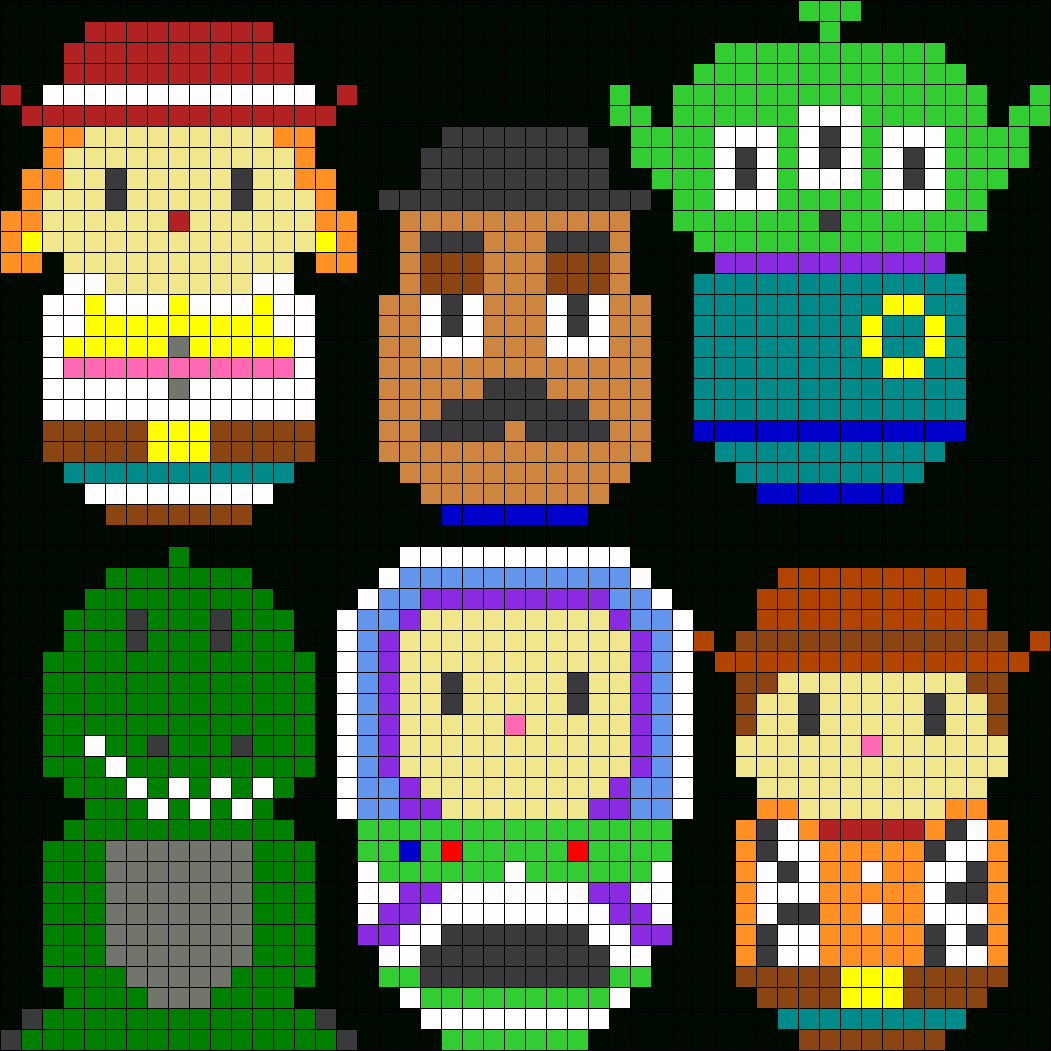 Toy Story Perler Bead Pattern | Bead Sprites | Characters Pertaining To Blank Perler Bead Template