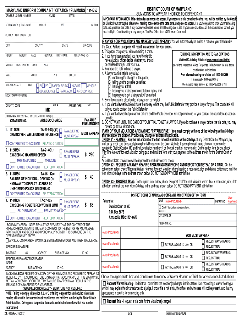 Traffic Ticket Template - Fill Online, Printable, Fillable Inside Blank Speeding Ticket Template