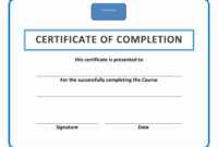 Training Certificate Template Pdf | Blank Certificates intended for Training Certificate Template Word Format