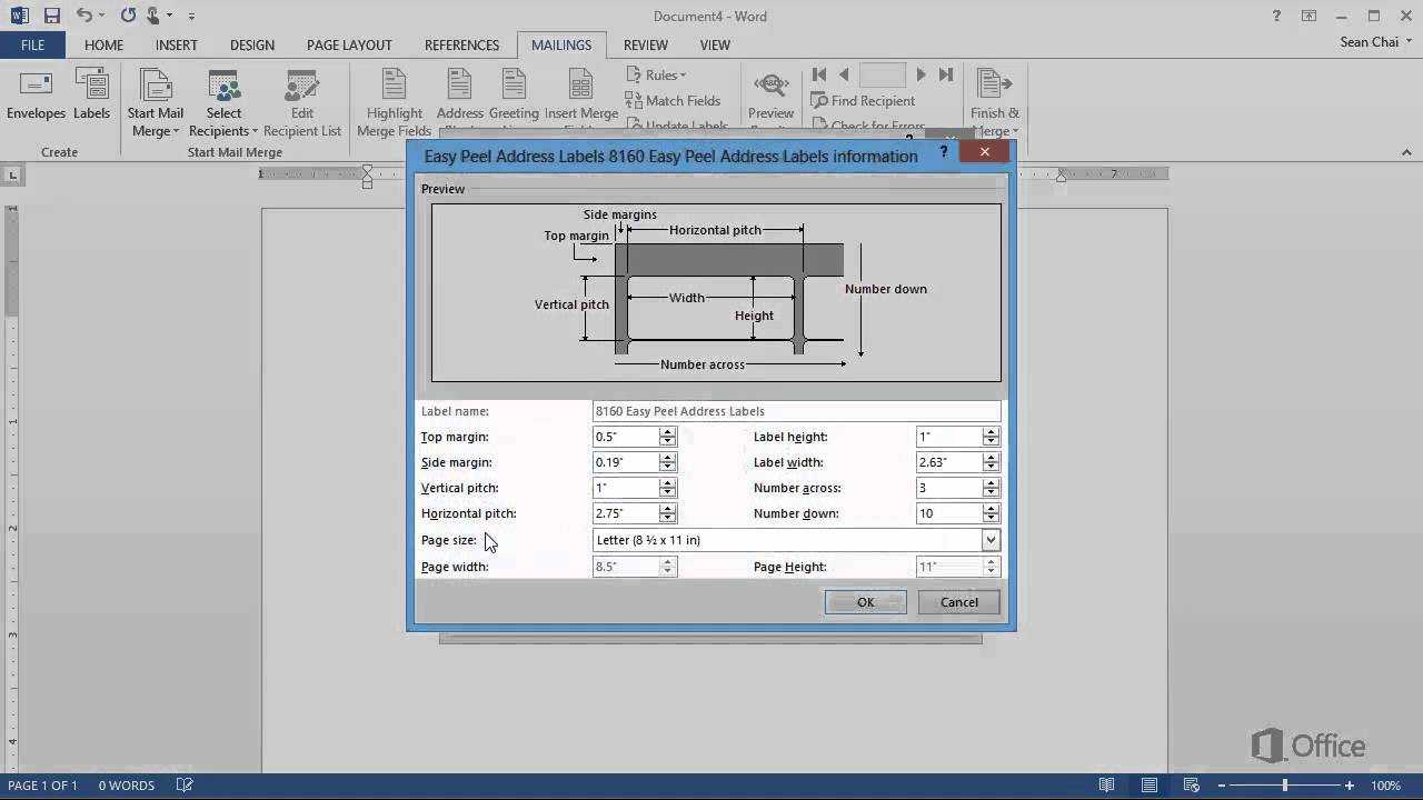 Training – Create Labels In Word 2013 Create And Print Labels – Video 1 Of 4 With Regard To How To Create A Template In Word 2013