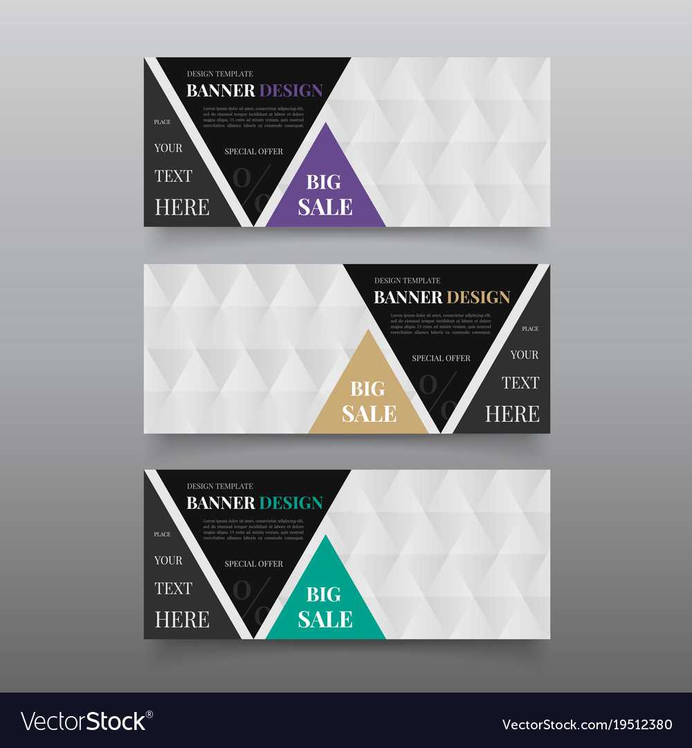 Triangle Banner Design Templates Web Banner Pertaining To Website Banner Design Templates