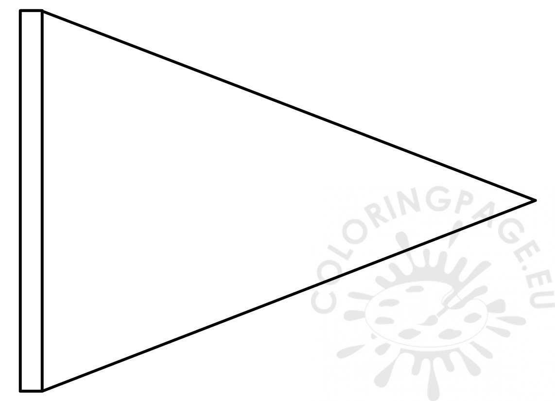 Triangle Flag Banner Template – Coloring Page Within Triangle Pennant Banner Template