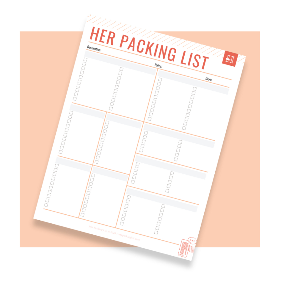 Ultimate Female Travel Packing Lists To Everywhere – Her With Regard To Blank Packing List Template