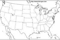 Us States Blank Map (48 States) in United States Map Template Blank