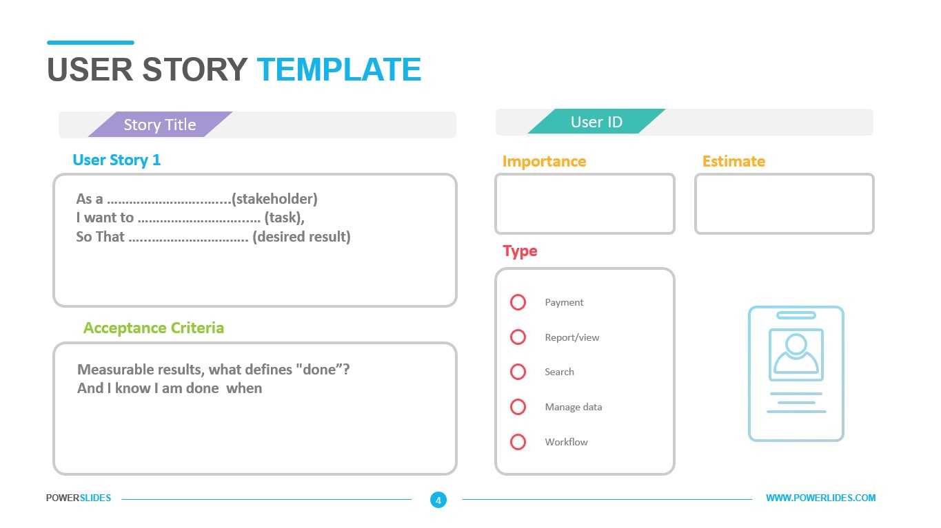 User Story Template - Powerslides With User Story Word Template