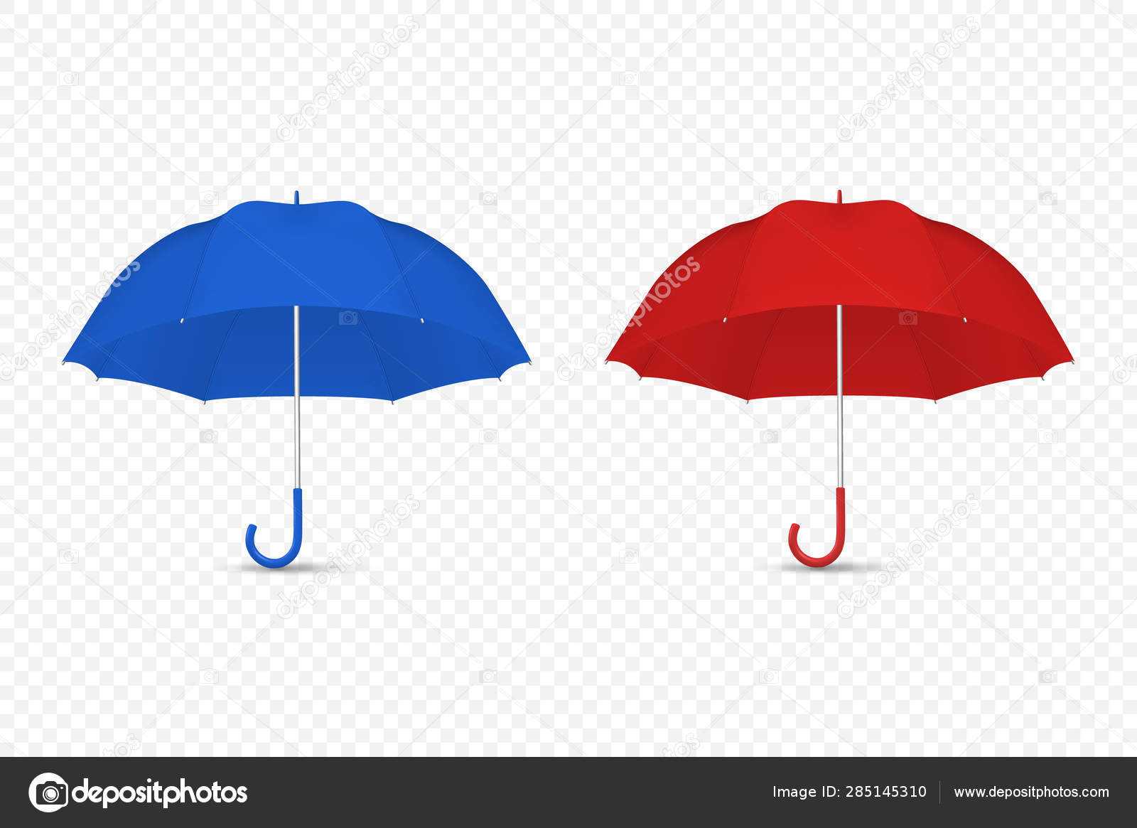 Vector 3D Realistic Render Blue And Red Blank Umbrella Icon Pertaining To Blank Umbrella Template