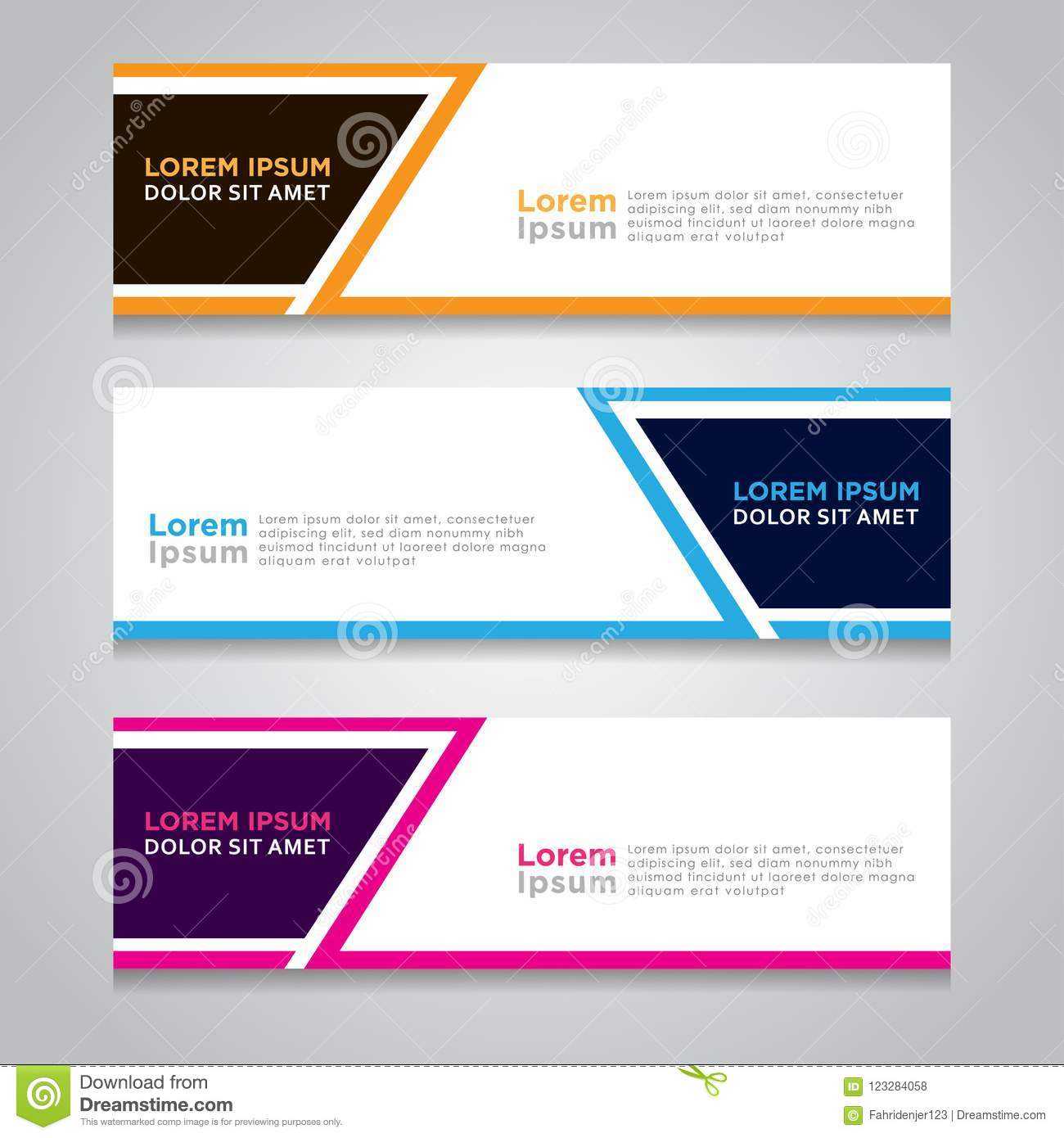 Vector Abstract Design Banner Template. Stock Vector Throughout Website Banner Design Templates