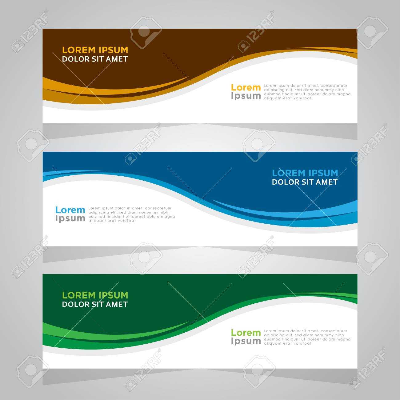 Vector Abstract Design Web Banner Template. Web Design Elements.. For Website Banner Design Templates