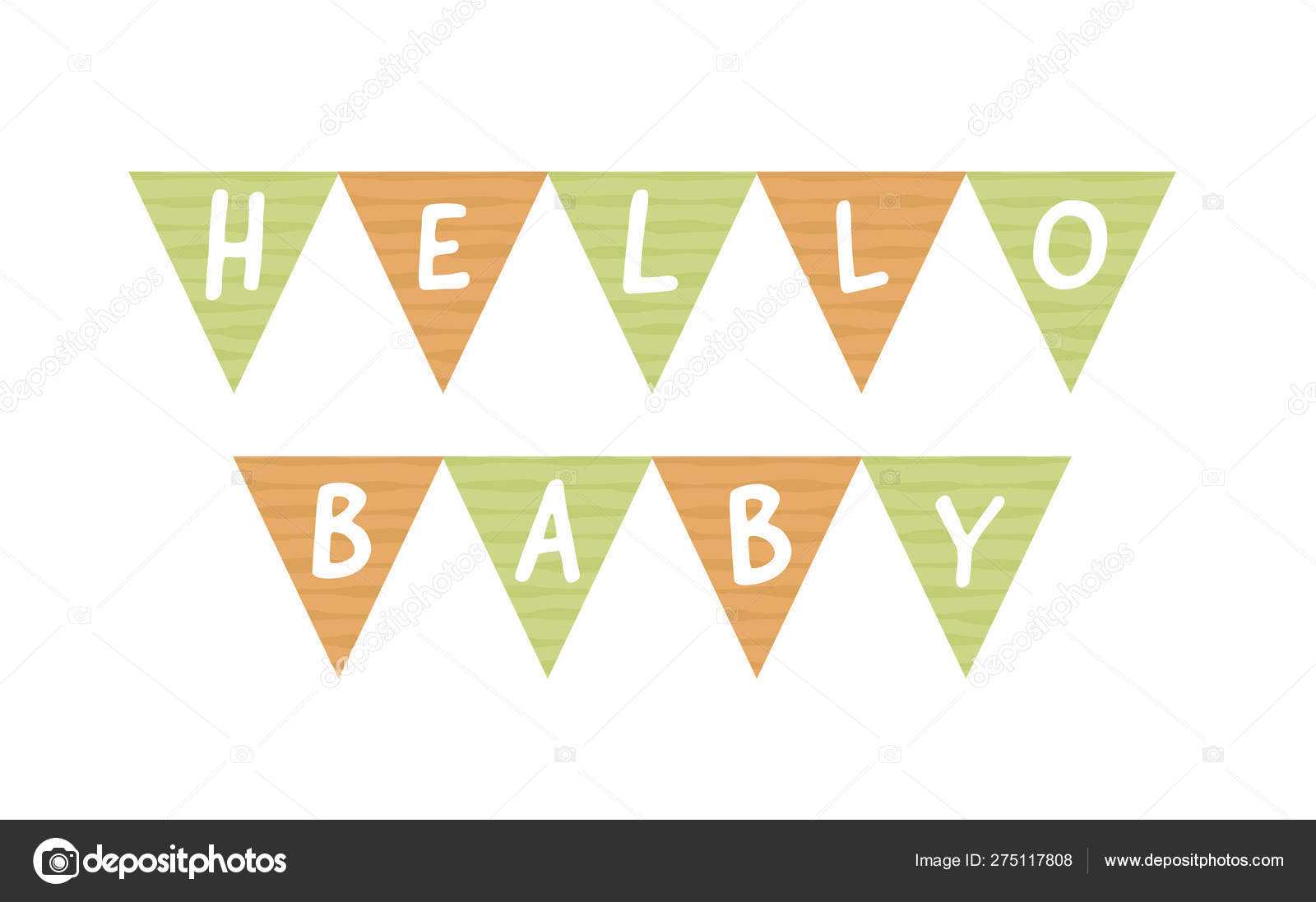 Vector Baby Shower Banner Template. Scandinavian Design Intended For Baby Shower Banner Template