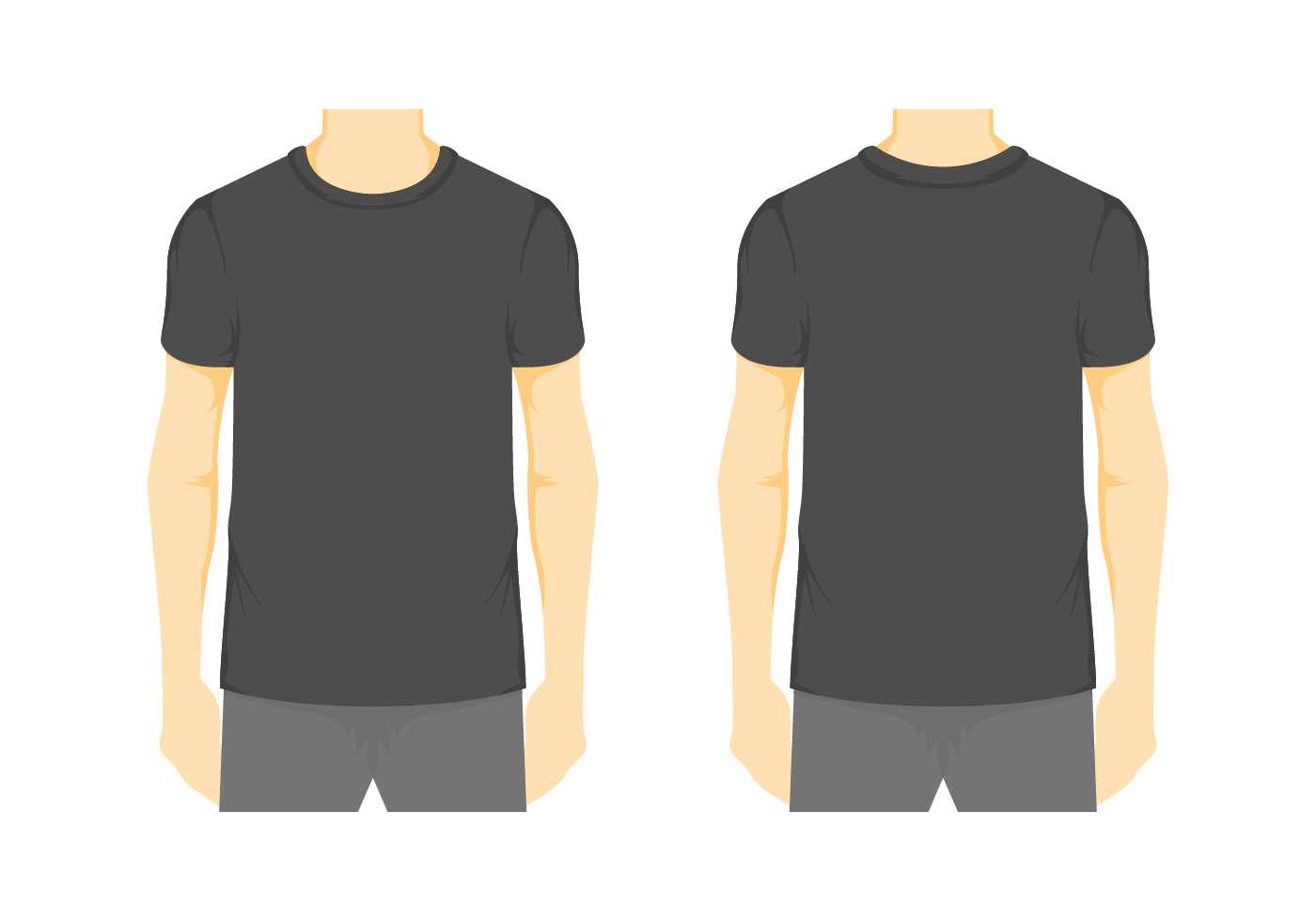 Vector Blank T Shirt Template 2 – Download Free Vectors In Blank Tee Shirt Template