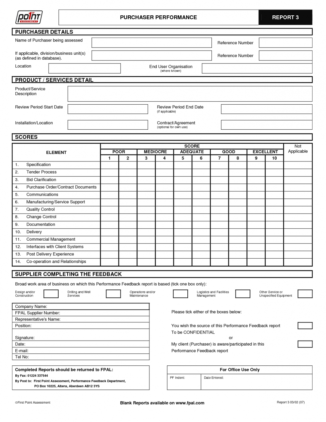 Vendor Feedback Form Template Regarding Blank Evaluation Form Template