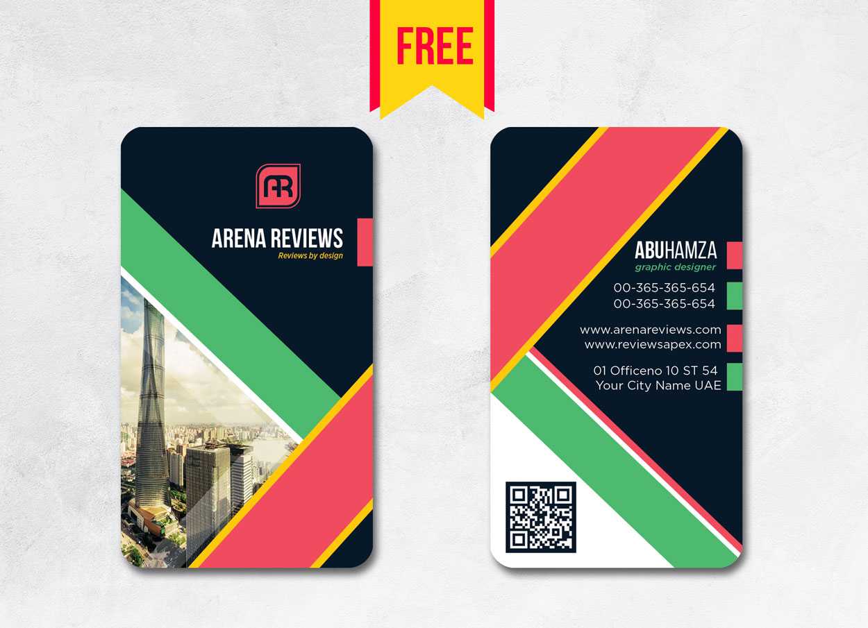 Vertical Business Card Design Psd – Free Download | Arenareviews Intended For Blank Business Card Template Photoshop