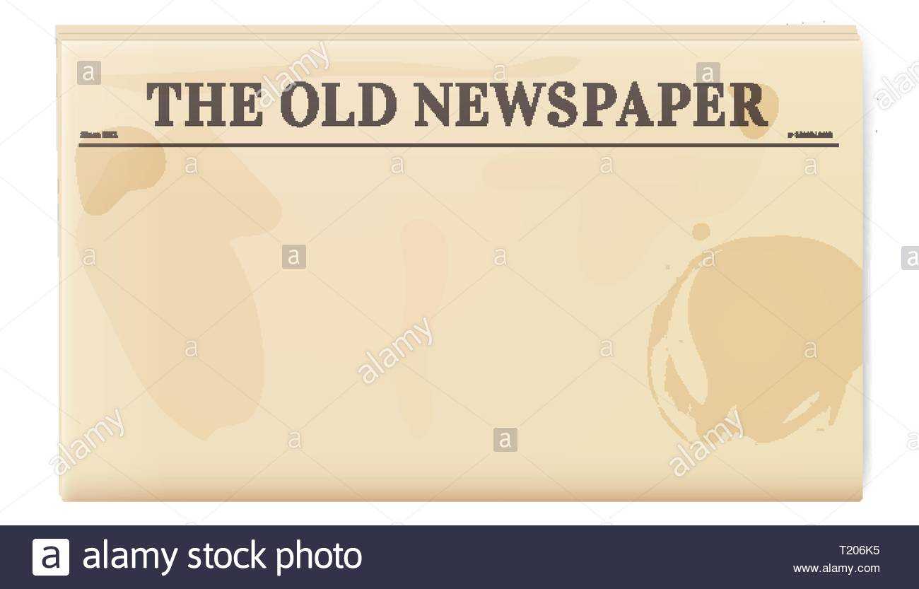 Vintage Newspaper Template. Folded Cover Page Of A News Intended For Blank Old Newspaper Template