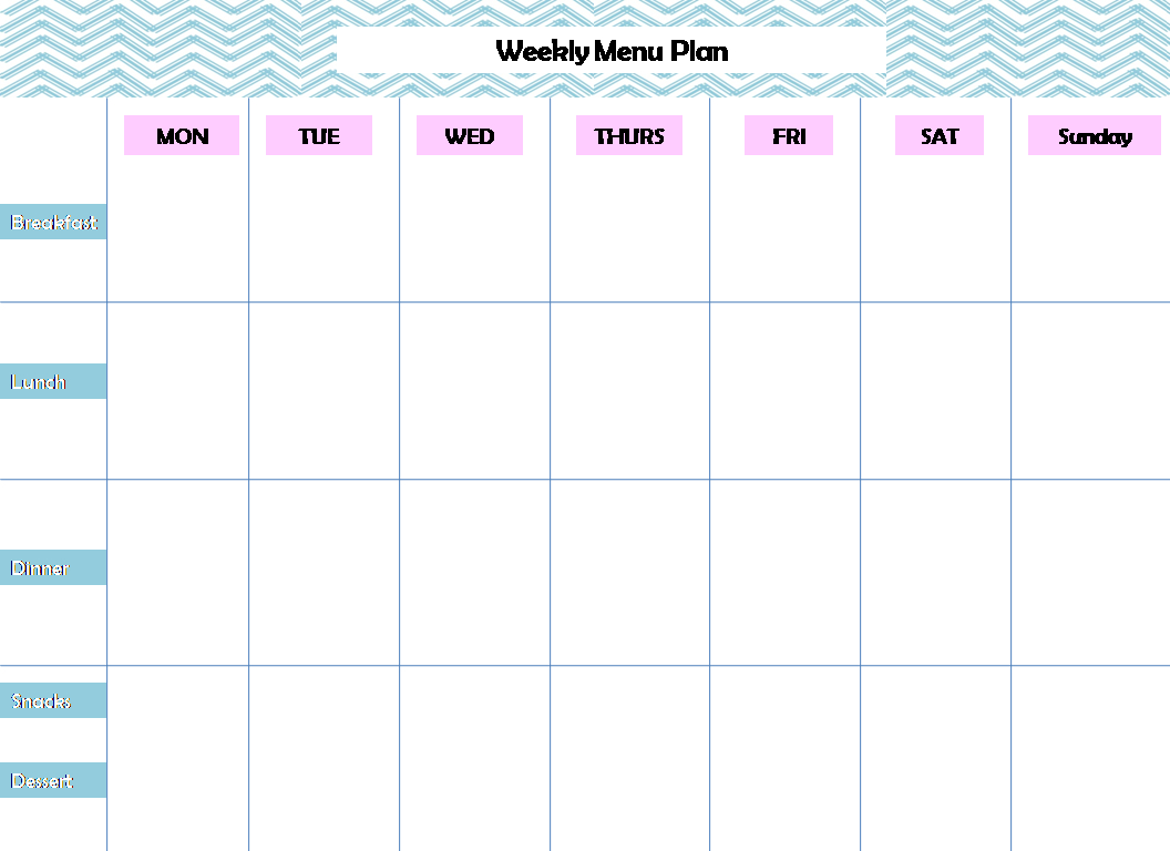 Weekly Menu Planning Printable – Pursuit Of Functional Home In Weekly Meal Planner Template Word