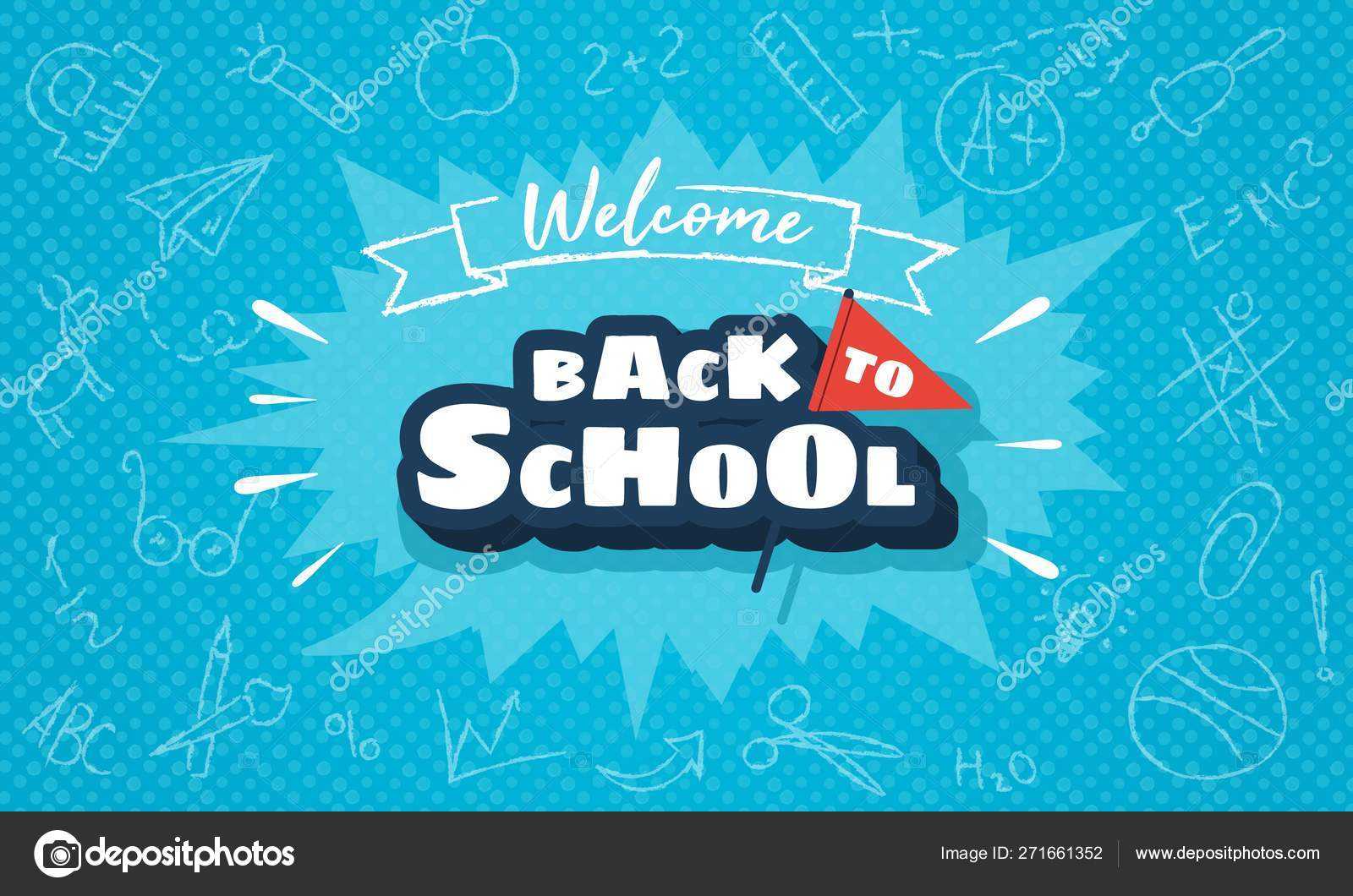 Welcome Back To School Horizontal Banner Template For Web With Regard To Welcome Banner Template