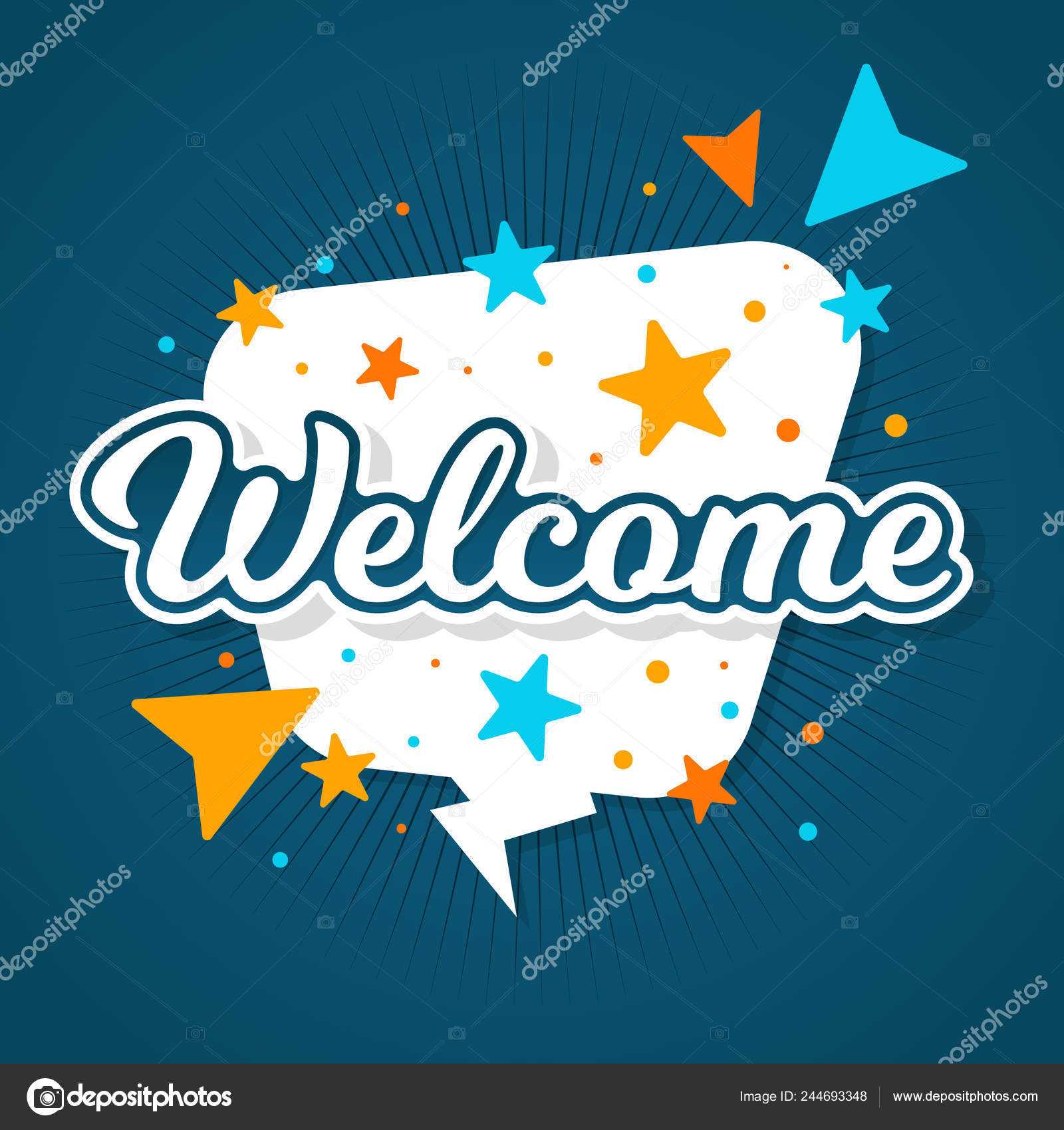 Welcome Letters Banner Flowing Liquid Shapes Template Design Regarding Welcome Banner Template
