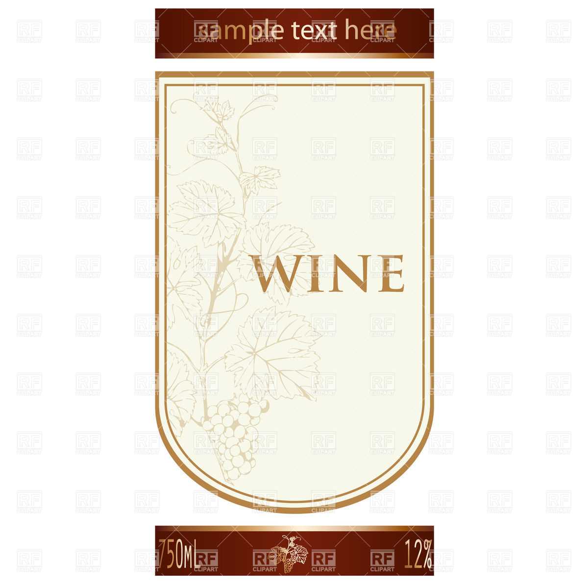 Wine Label Clipart Throughout Blank Wine Label Template
