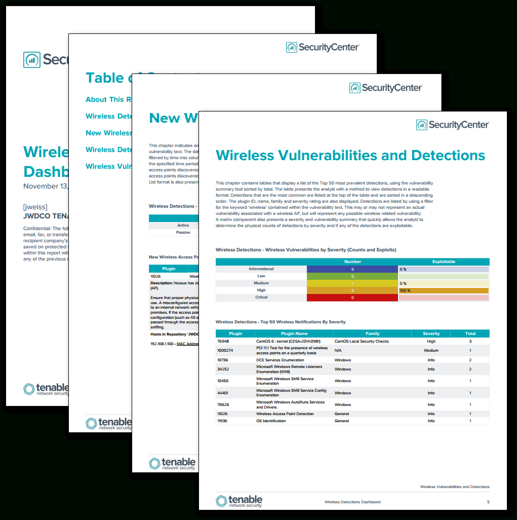 Wireless Detections Report – Sc Report Template | Tenable® Pertaining To Nessus Report Templates