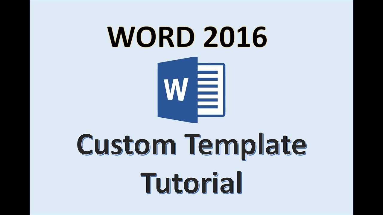 Word 2016 – Creating Templates – How To Create A Template In Ms Office –  Make A Template Tutorial Pertaining To How To Create A Book Template In Word