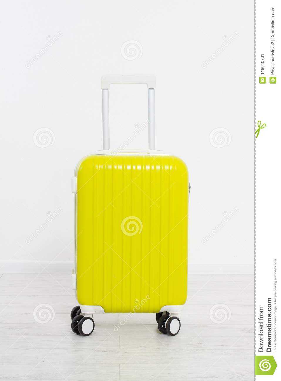 Yellow Suitcase On White Background .summer Holidays. Travel Within Blank Suitcase Template